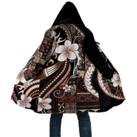 Samoa Siapo Tribal Pattern Cloak Brown Polynesian Plumeria Tapa Motif LT9 Unisex Brown - Polynesian Pride