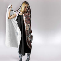 Samoa Siapo Tribal Pattern Hooded Blanket Brown Polynesian Plumeria Tapa Motif LT9 - Polynesian Pride