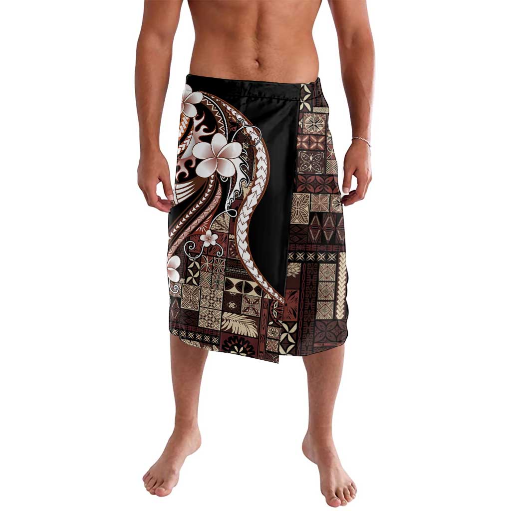 Samoa Siapo Tribal Pattern Lavalava Brown Polynesian Plumeria Tapa Motif LT9 Brown - Polynesian Pride