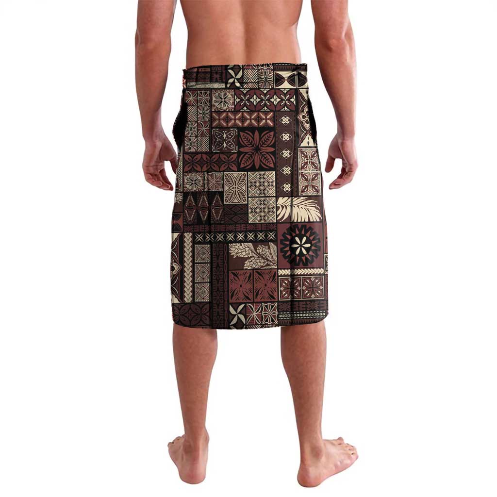 Samoa Siapo Tribal Pattern Lavalava Brown Polynesian Plumeria Tapa Motif LT9 - Polynesian Pride
