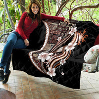 Samoa Siapo Tribal Pattern Quilt Brown Polynesian Plumeria Tapa Motif LT9 - Polynesian Pride
