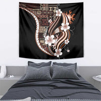 Samoa Siapo Tribal Pattern Tapestry Brown Polynesian Plumeria Tapa Motif LT9 - Polynesian Pride