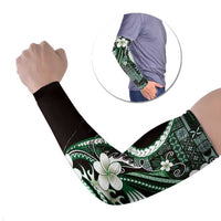 Samoa Siapo Tribal Pattern Arm Sleeves Forest Green Polynesian Plumeria Tapa Motif LT9 Set of 2 Green - Polynesian Pride