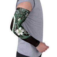 Samoa Siapo Tribal Pattern Arm Sleeves Forest Green Polynesian Plumeria Tapa Motif LT9 - Polynesian Pride