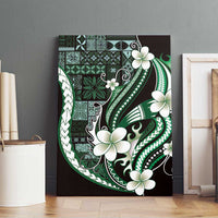 Samoa Siapo Tribal Pattern Canvas Wall Art Forest Green Polynesian Plumeria Tapa Motif LT9 - Polynesian Pride