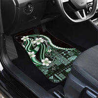Samoa Siapo Tribal Pattern Car Mats Forest Green Polynesian Plumeria Tapa Motif LT9 - Polynesian Pride