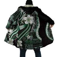 Samoa Siapo Tribal Pattern Cloak Forest Green Polynesian Plumeria Tapa Motif LT9 - Polynesian Pride
