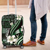 Samoa Siapo Tribal Pattern Luggage Cover Forest Green Polynesian Plumeria Tapa Motif LT9 Green - Polynesian Pride