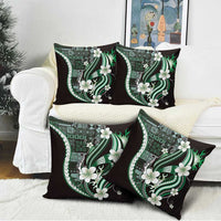 Samoa Siapo Tribal Pattern Pillow Cover Forest Green Polynesian Plumeria Tapa Motif LT9 - Polynesian Pride