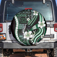 Samoa Siapo Tribal Pattern Spare Tire Cover Forest Green Polynesian Plumeria Tapa Motif LT9 Green - Polynesian Pride