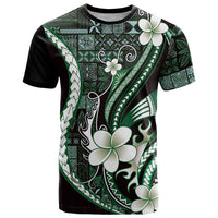 Samoa Siapo Tribal Pattern T Shirt Forest Green Polynesian Plumeria Tapa Motif LT9 Green - Polynesian Pride