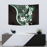 Samoa Siapo Tribal Pattern Tapestry Forest Green Polynesian Plumeria Tapa Motif LT9 - Polynesian Pride