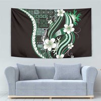 Samoa Siapo Tribal Pattern Tapestry Forest Green Polynesian Plumeria Tapa Motif LT9 - Polynesian Pride
