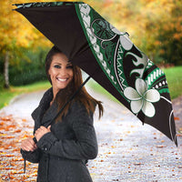 Samoa Siapo Tribal Pattern Umbrella Forest Green Polynesian Plumeria Tapa Motif LT9 - Polynesian Pride