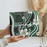 Samoa Siapo Tribal Pattern Wrapping Paper Forest Green Polynesian Plumeria Tapa Motif LT9 - Polynesian Pride