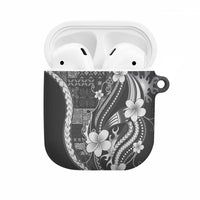 Samoa Siapo Tribal Pattern AirPods Case Light Gray Polynesian Plumeria Tapa Motif LT9 Gray - Polynesian Pride