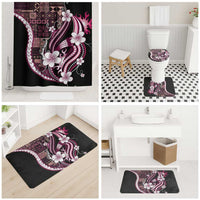 Samoa Siapo Tribal Pattern Bathroom Set Violet Polynesian Plumeria Tapa Motif LT9 - Polynesian Pride