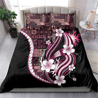 Samoa Siapo Tribal Pattern Bedding Set Violet Polynesian Plumeria Tapa Motif LT9 - Polynesian Pride
