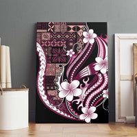 Samoa Siapo Tribal Pattern Canvas Wall Art Violet Polynesian Plumeria Tapa Motif LT9 - Polynesian Pride