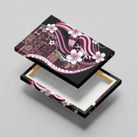 Samoa Siapo Tribal Pattern Canvas Wall Art Violet Polynesian Plumeria Tapa Motif LT9 - Polynesian Pride
