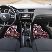 Samoa Siapo Tribal Pattern Car Mats Violet Polynesian Plumeria Tapa Motif LT9 Set 2pcs - Front Violet - Polynesian Pride