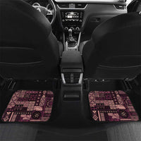 Samoa Siapo Tribal Pattern Car Mats Violet Polynesian Plumeria Tapa Motif LT9 Set 2pcs - Back Violet - Polynesian Pride