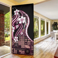 Samoa Siapo Tribal Pattern Door Cover Violet Polynesian Plumeria Tapa Motif LT9 - Polynesian Pride