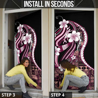 Samoa Siapo Tribal Pattern Door Cover Violet Polynesian Plumeria Tapa Motif LT9 - Polynesian Pride