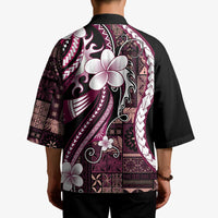 Samoa Siapo Tribal Pattern Kimono Violet Polynesian Plumeria Tapa Motif LT9 - Polynesian Pride