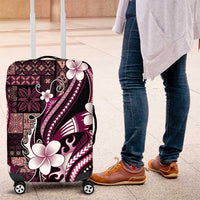 Samoa Siapo Tribal Pattern Luggage Cover Violet Polynesian Plumeria Tapa Motif LT9 Violet - Polynesian Pride