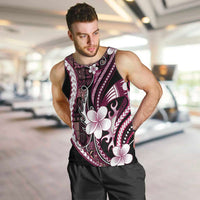 Samoa Siapo Tribal Pattern Men Tank Top Violet Polynesian Plumeria Tapa Motif LT9 Violet - Polynesian Pride