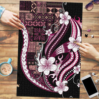 Samoa Siapo Tribal Pattern Puzzle Violet Polynesian Plumeria Tapa Motif LT9 Violet - Polynesian Pride