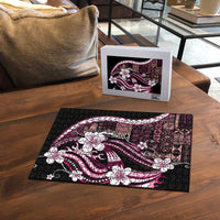 Samoa Siapo Tribal Pattern Puzzle Violet Polynesian Plumeria Tapa Motif LT9 - Polynesian Pride