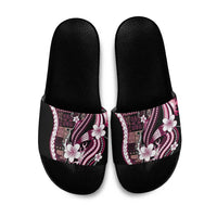Samoa Siapo Tribal Pattern Slide Sandals Violet Polynesian Plumeria Tapa Motif LT9 Violet - Polynesian Pride