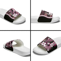 Samoa Siapo Tribal Pattern Slide Sandals Violet Polynesian Plumeria Tapa Motif LT9 - Polynesian Pride