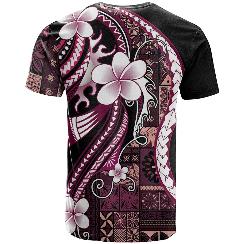 Samoa Siapo Tribal Pattern T Shirt Violet Polynesian Plumeria Tapa Motif LT9 - Polynesian Pride