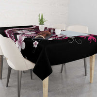Samoa Siapo Tribal Pattern Tablecloth Violet Polynesian Plumeria Tapa Motif LT9 - Polynesian Pride