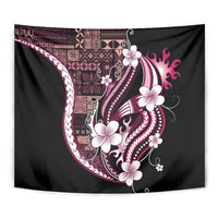 Samoa Siapo Tribal Pattern Tapestry Violet Polynesian Plumeria Tapa Motif LT9 - Polynesian Pride