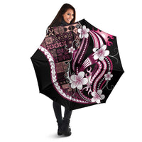 Samoa Siapo Tribal Pattern Umbrella Violet Polynesian Plumeria Tapa Motif LT9 - Polynesian Pride