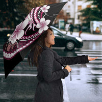 Samoa Siapo Tribal Pattern Umbrella Violet Polynesian Plumeria Tapa Motif LT9 - Polynesian Pride