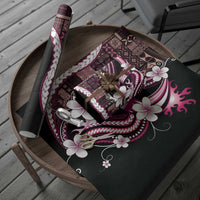 Samoa Siapo Tribal Pattern Wrapping Paper Violet Polynesian Plumeria Tapa Motif