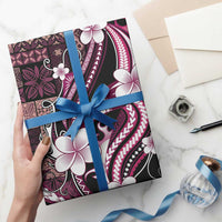 Samoa Siapo Tribal Pattern Wrapping Paper Violet Polynesian Plumeria Tapa Motif