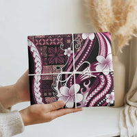 Samoa Siapo Tribal Pattern Wrapping Paper Violet Polynesian Plumeria Tapa Motif