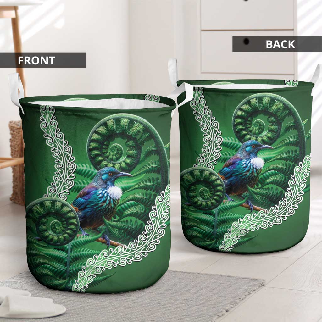 Tui Bird Koru Silver Fern Aotearoa Laundry Basket LT9 - Polynesian Pride