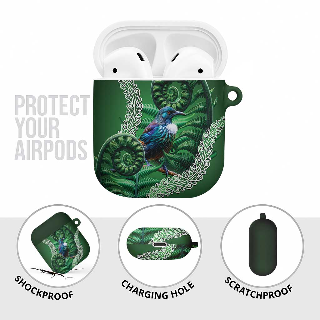 Tui Bird Koru Silver Fern Aotearoa AirPods Case LT9 - Polynesian Pride