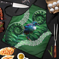 Tui Bird Koru Silver Fern Aotearoa Apron LT9 Green - Polynesian Pride
