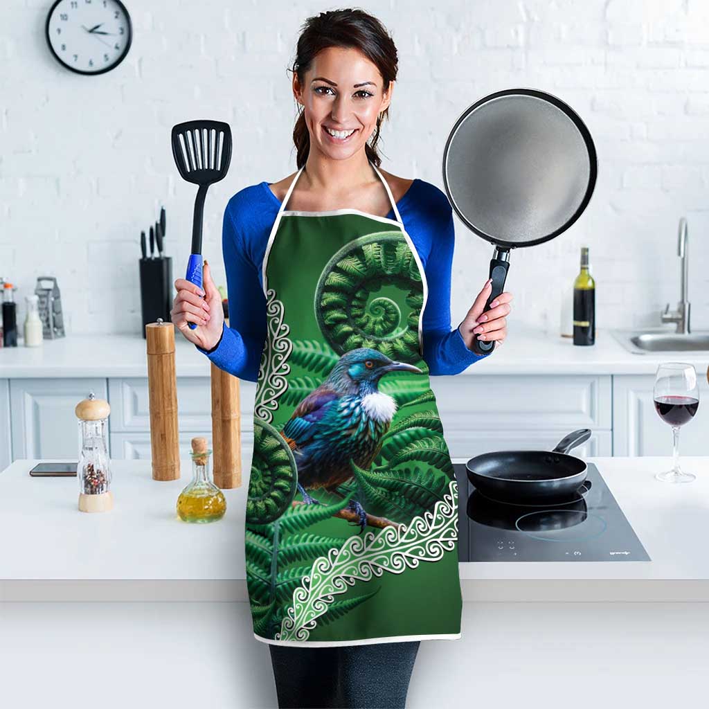 Tui Bird Koru Silver Fern Aotearoa Apron LT9 - Polynesian Pride