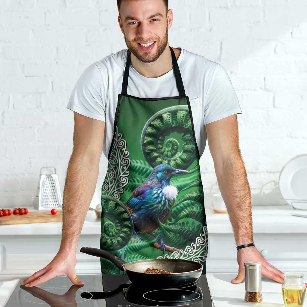 Tui Bird Koru Silver Fern Aotearoa Apron LT9 - Polynesian Pride