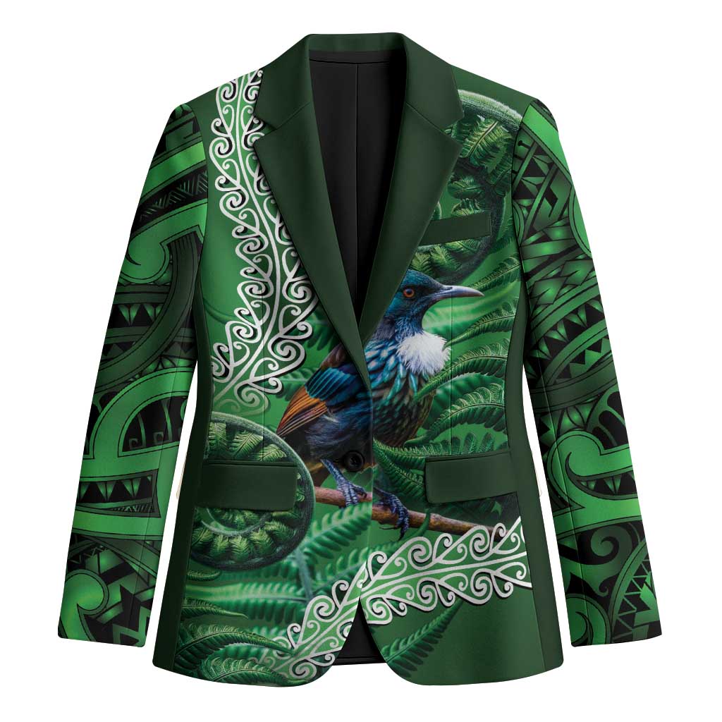 Tui Bird Koru Silver Fern Aotearoa Blazer LT9 Unisex Green - Polynesian Pride