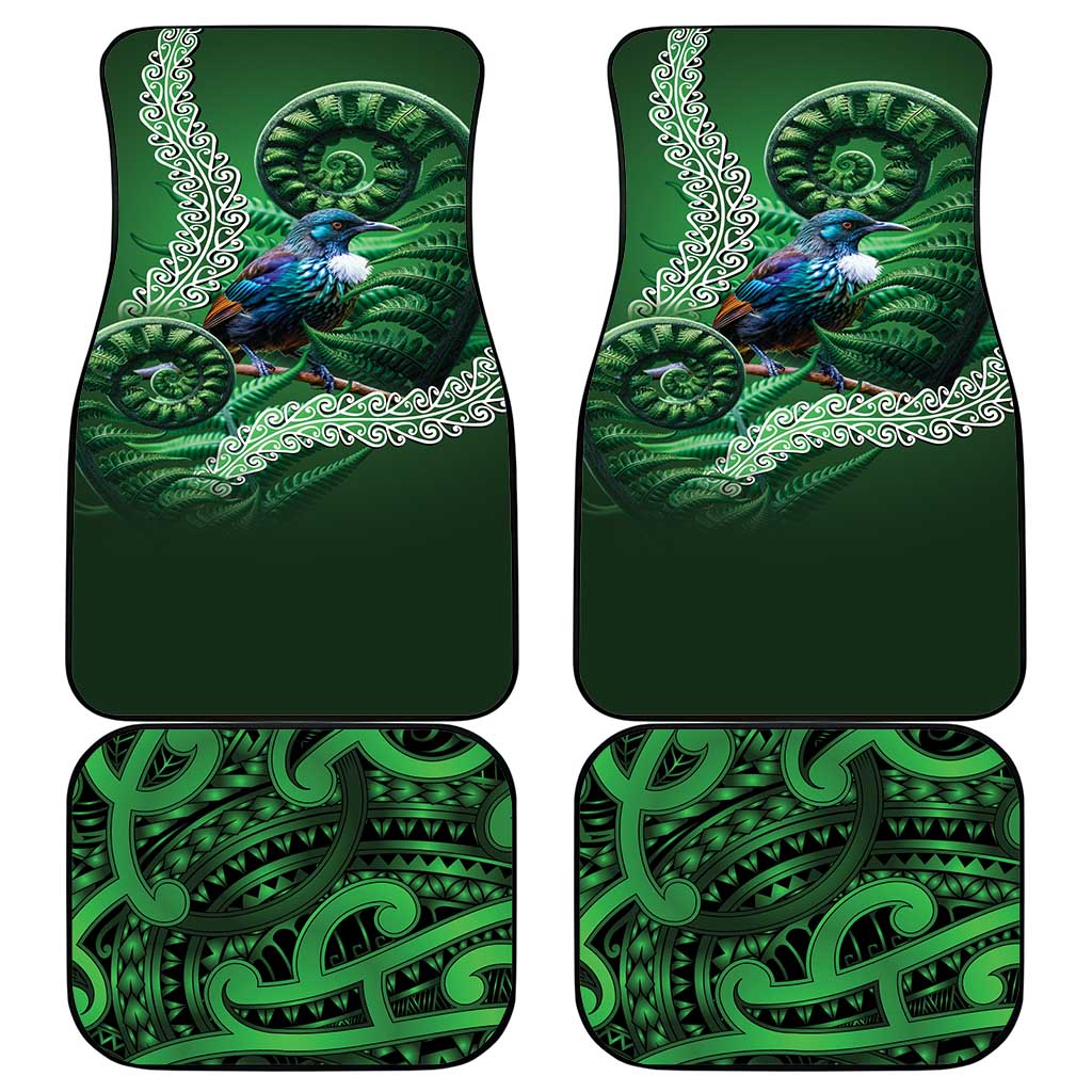 Tui Bird Koru Silver Fern Aotearoa Car Mats LT9 - Polynesian Pride